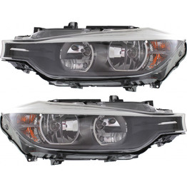 CarLights360: For BMW 335i Headlight 2012 2013 2014 2015 Pair Driver and Passenger Side | Black Housing | BM2502169 + BM2503169 (PLX-M1-343-1138L-AS2-CL360A2)