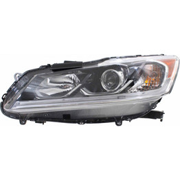 CarLights360: For 2016 2017 HONDA ACCORD Head Light Assembly Driver Side w/Bulbs (Black Housing) - (DOT Certified) Replacement for HO2502168 (CLX-M1-316-1176L-AF2-CL360A1)