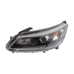 CarLights360: For 2013 2014 2015 HONDA ACCORD Headlight Assembly Driver Side EX/EX-L/LX/Sport Models Sedan w/Bulbs Black Housing DOT Certified Replacement For HO2502151 | 33150-T2A-A01 (CLX-M1-316-1167L-AF2-CL360A1)