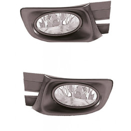 CarLights360: For 2003 2004 2005 HONDA ACCORD Fog Light Assembly R=L Single Piece w/Bulbs - Replacement for HO2590110 (CLX-M1-316-2008P-AS-CL360A2)