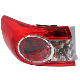 CarLights360: For 2011 2012 2013 TOYOTA COROLLA Tail Light Assembly Driver Side w/Bulbs - (DOT Certified) Replacement for TO2804111 (CLX-M1-311-19A8L-AF-CL360A1)