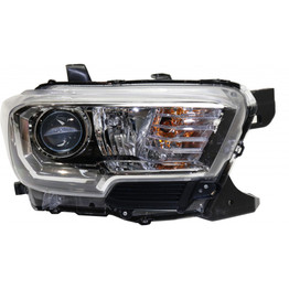 CarLights360: For 2016 2017 TOYOTA TACOMA Head Light Assembly Passenger Side w/Bulbs (Black Housing) - (DOT Certified) Replacement for TO2503243 (CLX-M1-311-11AER-AF2-CL360A1)