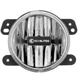 KC HiLiTES For Jeep Wrangler 2007-2009 Gravity LED Light G4 10w Clear Fog Beam | Pair Pack System 4 Inches SAE/ECE (TLX-kcl494-CL360A70)