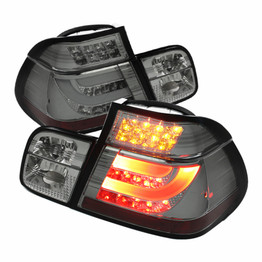 Spyder For BMW E46 3-Series 4Dr 1999-2001 LED Tail Lights Pair Light Bar Style Smoke | 5037718