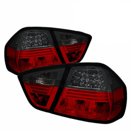 Spyder For BMW E90 3-Series 4Dr 2006-2008 LED Tail Lights Pair ALT-YD-BE9006-LED-RS | 5000910