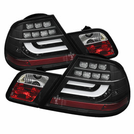 Spyder For BMW E46 2Dr Coupe 2000-2003 LED Tail Lights Pair Light Bar Black | 5073815