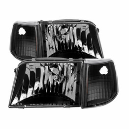 xTune For Ford Ranger 1993-1997 Crystal Headlights Pair w/ Corner lights Pair 4pcs Sets | 9029363