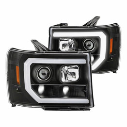 Spyder For GMC Sierra 1500/3500 2007-2013 Ver 2 Proj Headlights Pair DRL LED Black | 5086037