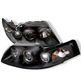 Spyder For Ford Mustang 1999-2004 Projector Headlights Pair | LED Halo Black | 5010445
