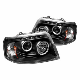 Spyder For Ford Expedition 2003-2006 Projector Headlights Pair LED Halo LED Black | 5010117