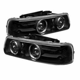 Spyder For Chevy Tahoe 2000-2006 Projector Headlights Pair | LED Black | 5009593