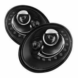 Spyder For Volkswagen Beetle 2006-2010 Halogen Projector Headlights Pair | LED | Black | 5080929