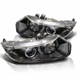 Spyder For Honda Civic 2006-2008 2DR Projector Headlights Pair | LED Halo Black | 5010780