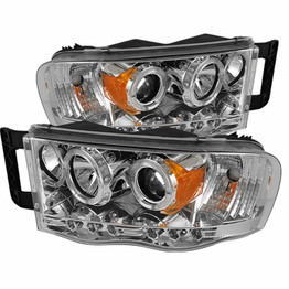 Spyder For Dodge Ram 1500/2500/3500 2002-2005 Projector Headlights Pair LED Halo | 5009982