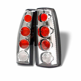Spyder For Cadillac Escalade 1999 2000 Euro Style Tail Lights Chrome | (TLX-spy5001290-CL360A80)