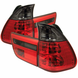 Spyder For BMW X5 2000-2006 4PCS Euro Style Tail Lights Pair | Red Smoke | 5000842