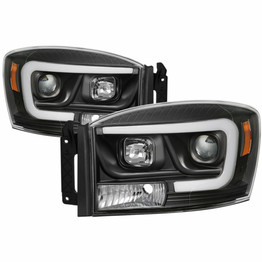 Spyder For Dodge Ram 1500 2006-2008 V2 Projector Headlights Pair Light Bar DRL Black | 5085306