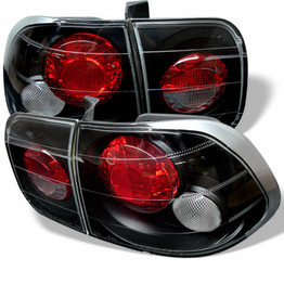 Spyder For Honda Civic 1996-1998 Euro Style Tail Lights Pair Black ALT-YD-HC96-4D-BK | 5004970