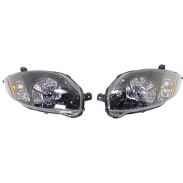 For Mitsubishi Eclipse Coupe 2006-2009 Headlight Assembly Unit Black Bezel Pair Driver and Passenger Side (CLX-M1-313-1136P-US2)