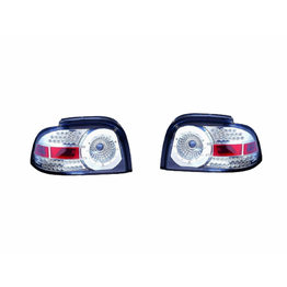 For Ford Mustang 1996-1998 Tail Light LED Chrome Pair Driver and Passenger Side (Chrome) FO2811172 (CLX-M1-330-1973PXUSV)