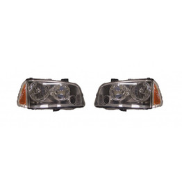 For Dodge Charger 2007 08 09 2010 Headlight & SML Unit Driver & Passenger Side Pair Halogen Chrome CH2505128 (CLX-M1-333-1116F-USN1)