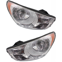 Fits 2010-2013 Hyundai Tucson Headlight Driver and Passenger Side DOT Certified w/ Bulbs HY2502158 HY2503158 | 92101-2S050, 92102-2S050 ; (PLX-M0-20-12362-00-1)