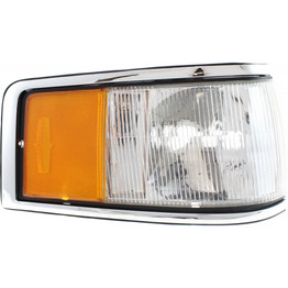 For Lincoln Town Car Corner Light 1990 91 92 93 1994 Passenger Side | Clear & Amber Lens | w/o Emblem | FO2551131 | FOVY15A201A (CLX-M0-USA-3311543RUS-CL360A70)