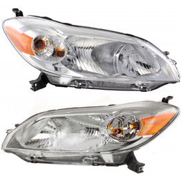 For Toyota Matrix Headlight Assembly 2009 10 11 12 13 2014 Driver and Passenger Side Pair / Set | Halogen | TO2502184 + TO2503184 | 8115002650 + 8111002650 (PLX-M0-USA-REPT100122-CL360A70)