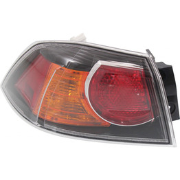 CarLights360: For 2009-2017 Mitsubishi Lancer Tail Light Assembly w/ Bulbs Black Housing (CLX-M1-313-1925L-AS2C-CL360A1-PARENT1)