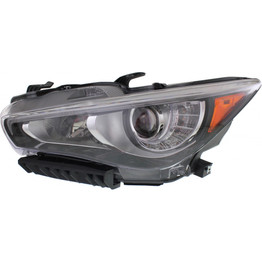 For Infiniti Q50 / Hybrid Headlight Assembly 2014 2015 2016 2017 Halogen w/o Adaptive Headlight CAPA (CLX-M0-325-1106L-AC2-CL360A50-PARENT1)