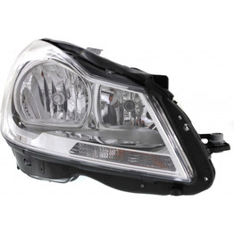 CarLights360: For 2012 2013 2014 Mercedes-Benz C350 Headlight Assembly DOT Certified Chrome Bezel w/o Corner Signal Lamps w/Bulbs (CLX-M0-20-9274-00-1-CL360A5-PARENT1)