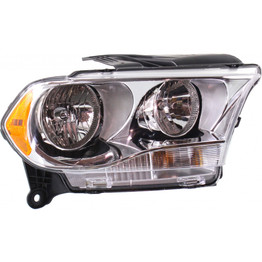 For Dodge Durango Headlight Assembly 2011 2012 2013 | Halogen | Chrome Interior (CLX-M0-USA-REPD100152-CL360A70-PARENT1)