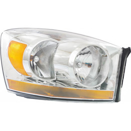 For Dodge Ram 1500 / 2500 / 3500 Headlight 2006 Halogen | Chrome Interior (CLX-M0-USA-D100146-CL360A70-PARENT1)