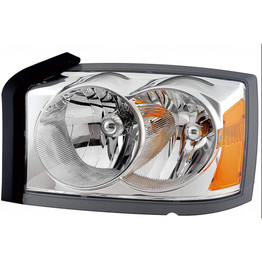 CarLights360: For 2005 Dodge Dakota Headlight Assembly Chrome w/Bulbs DOT Certified (CLX-M1-333-1112L-AF1-CL360A1-PARENT1)