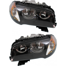 CarLights360: For 2004 2005 2006 BMW X3 Headlight Assembly w/Bulbs Black Housing (CLX-M1-343-1122L-AS2-CL360A1-PARENT1)