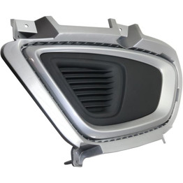 For Kia Sorento Fog Light Cover 2016 2017 2018 | Grille Bezel | w/ Silver Molding | EX/L/LX Model | Dark Gray (CLX-M0-USA-RK10860004-CL360A70-PARENT1)