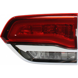 For Jeep Grand Cherokee Inner Tail Light Assembly 2014 15 16 17 2018 CAPA | w/ Chrome Trim (CLX-M0-USA-REPJ730152Q-CL360A70-PARENT1)