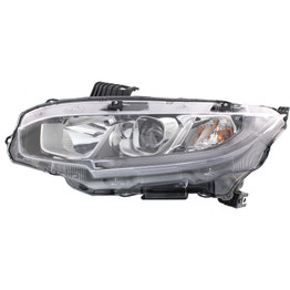 For Honda Civic Sedan 2016 2017 Headlight Assembly Halogen EX / EXL / EXT / LX CAPA Certified (CLX-M1-316-1180L-AC2-PARENT1)