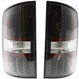 For Dodge Ram Pickup 2002-2006 Tail Light LED Black Pair Driver and Passenger Side (CLX-M1-333-1909PXAS2C)