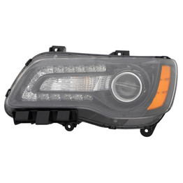 For 2012-2014 Chrysler 300 Headlight Halogen; Black Bezel (CLX-M0-CS354-B101L-PARENT1)