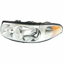 For 2000-2005 Buick Lesabre Headlight w/ Marker Lamp; Custom; w/ Smooth High Beam Surface (CLX-M0-GM243-B001L-PARENT1)
