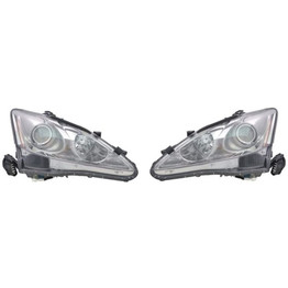 CarLights360: For 2012 13 14 2015 Lexus IS250 Headlight Assembly DOT Certified w/ Bulbs Convertible w/ F Sport Package w/o AFS (CLX-M0-20-9314-90-1-CL360A2-PARENT1)