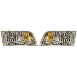 KarParts360: For 2003 - 2011 Ford Crown Victoria Headlight Assembly with Bulbs (CLX-M0-FR232-B001L-CL360A1-PARENT1)