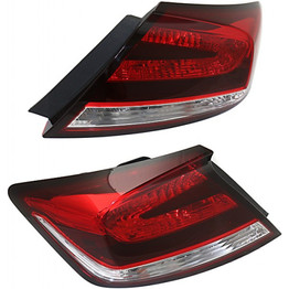 CarLights360: For 2014 2015 Honda Civic Tail Light Assembly Driver and Passenger Side DOT Certified w/Bulbs - Replaces HO2800187 (Vehicle Trim: Coupe) (PLX-M0-11-6768-00-1-CL360A1)