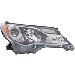 CarLights360: For 2013 2014 2015 TOYOTA RAV4 Head Light Assembly Passenger Side (Black Housing) - (DOT Certified) Replacement for TO2519147 (CLX-M1-311-11D5R-UFD2-CL360A1)