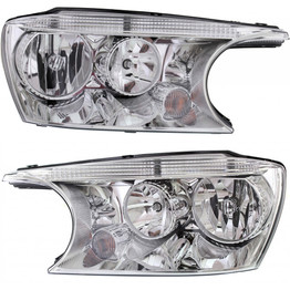 For Buick Rainier Headlight 2004 05 06 2007 Pair Driver and Passenger Side For GM2502297 | 15866079 (PLX-M0-20-9348-00-CL360A55)