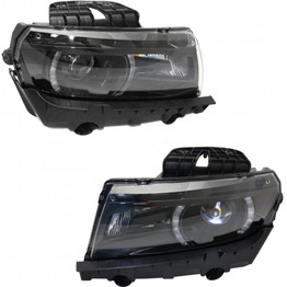 For Chevy Camaro Headlight 2014 2015 Pair Driver and Passenger Side LT/SS Model w/ RS Package HID For GM2502392 | 23398037 (PLX-M0-20-9638-00-CL360A55)