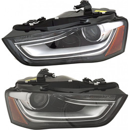 For Audi A4 Headlight 2013 14 15 2016 Pair Driver and Passenger Side HID w/o Curve Light CAPA For AU2518105 | 8K0 941 043 E (PLX-M0-20-9362-01-9-CL360A55)