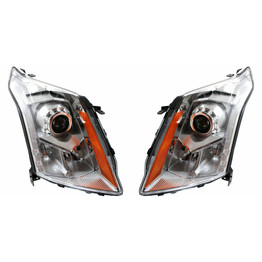 For Cadillac SRX Headlight 2014 2015 2016 Pair Driver and Passenger Side Halogen Type GM2502432 | 23315408 (PLX-M0-20-9144-90-CL360A55)