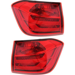 For BMW 328i / 335i Sedan Outer Tail Light 2012 13 14 2015 Pair Driver and Passenger Side LED For BM2804104 | 63 21 7 313 039 (PLX-M0-11-6476-00-CL360A55)